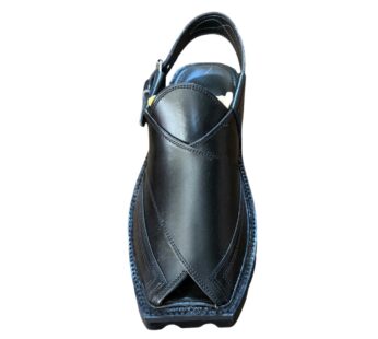 Classic Black Tyre Sole Peshawari Chappal