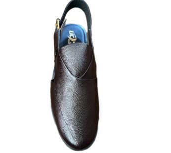 Midnight Stone (Textured Brown Edition) Peshawari chappal